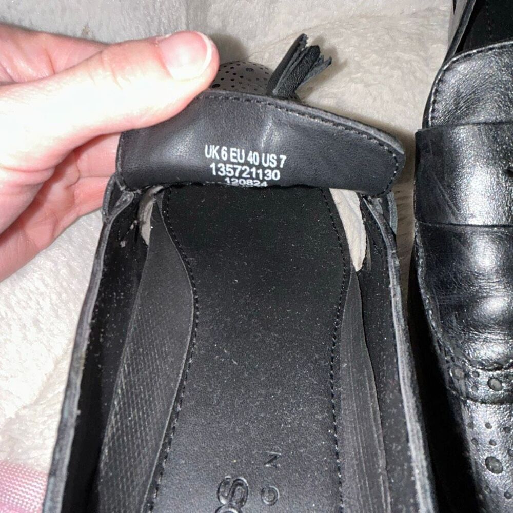 ASOS men’s black tassel dress loafers sz 7 - Picture 4 of 5